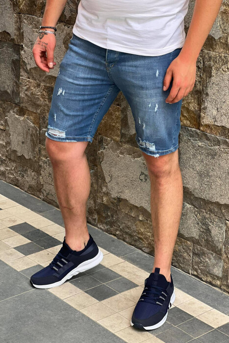 1995 DENIM SHORT JEANS BLUE/BLU - KLAUDIO FASHION