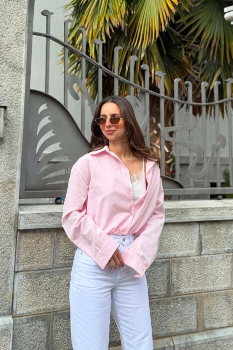 2 NË 1 KËMISHË+KANATIERE PËR FEMRA NË NGJYRËN BABY PINK - KLAUDIO FASHION