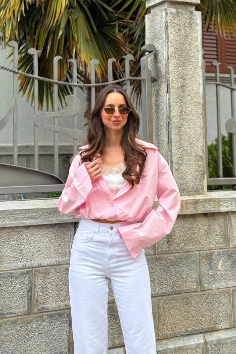 2 IN 1 SHIRT+TANK TOP WOMEN SET PINK/ROZE 