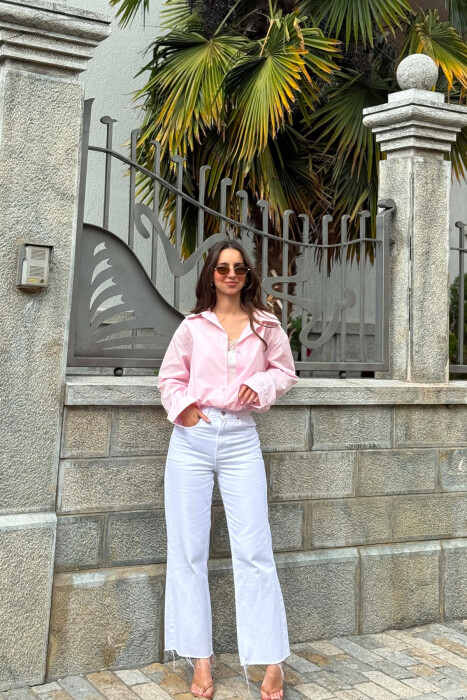 2 NË 1 KËMISHË+KANATIERE PËR FEMRA NË NGJYRËN BABY PINK - 4