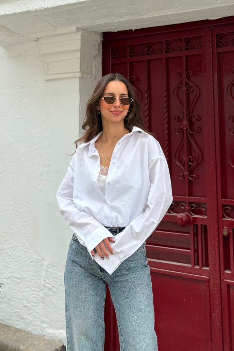 2 NË 1 KËMISHË+KANATIERE PËR FEMRA NË NGJYRËN TE BARDHE - KLAUDIO FASHION
