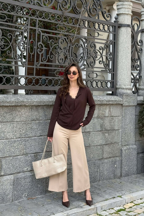 2 NE 1 PULOVER+KANATIERE PER FEMRA NE NGJYRE KAFE - 3