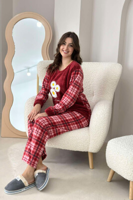 3 FLOWERS WOMAN PYJAMAS BUYRDGUNDY/VISHNJE 