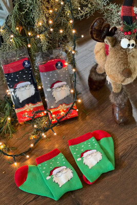 3 PAIR SANTA CLAUS WOMEN SOCKS MULTIPLE/SHNGJ 