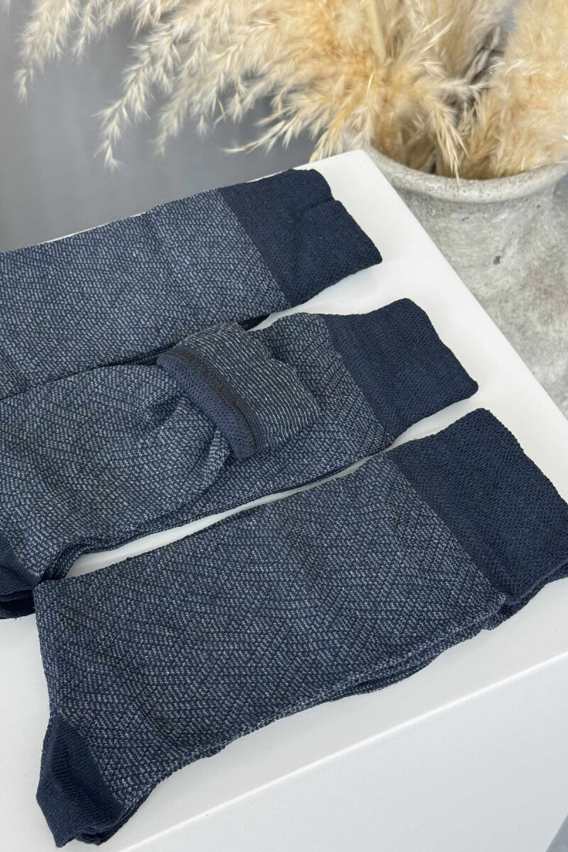3 PAIR SIMPLE MEN SOCKS BLUE/BLU - 2