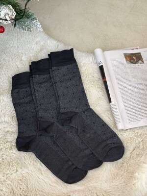 3 PAIR SIMPLE MEN SOCKS DARK BLUE/BEE 