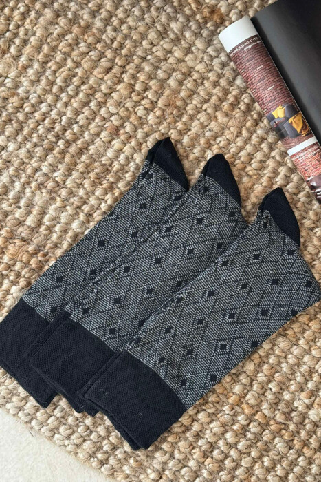 3 PAIR SIMPLE MEN SOCKS GREY/GRI - 4