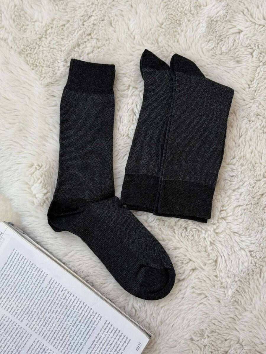 3 PAIR SIMPLE MEN SOCKS IN BLACK COLOR - 3