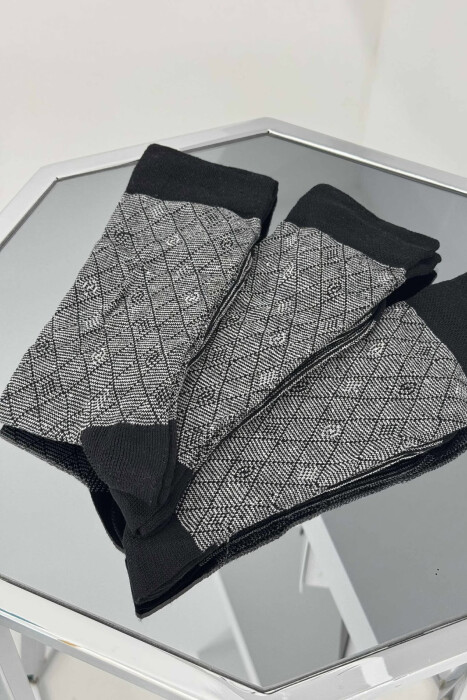 3 PAIR SIMPLE MEN SOCKS LIGHT GREY/GZ 