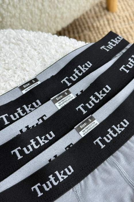 3 PALE BOKSERA TE THJESHTE PER MESHKUJ NE NGJYRE GRI - 5