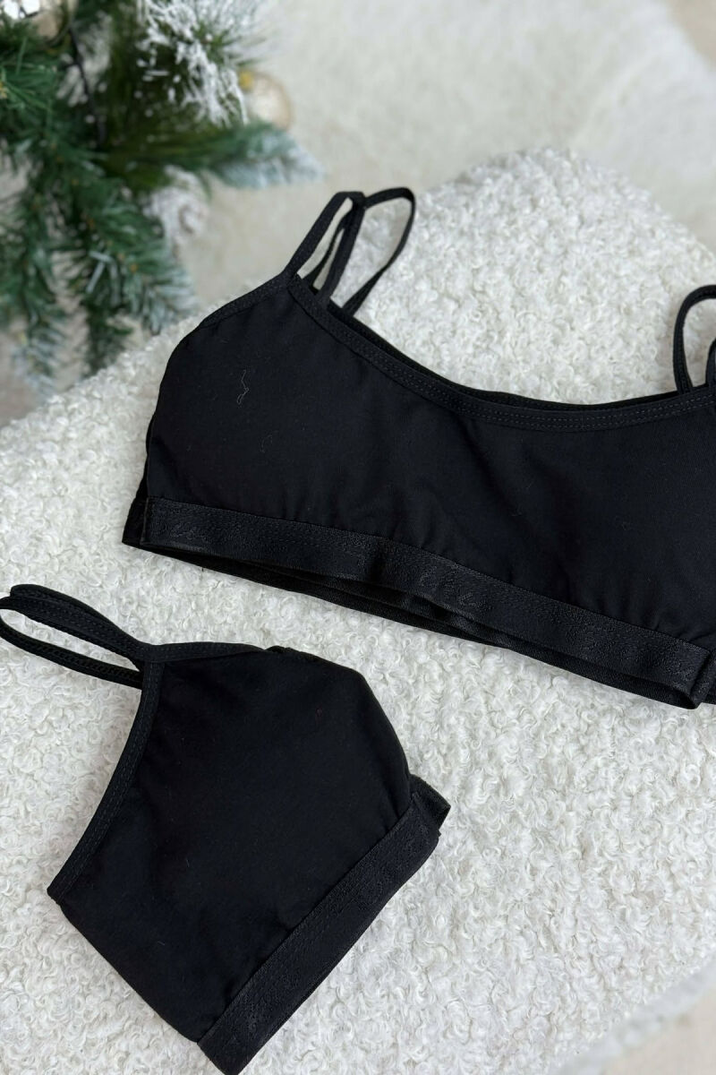 3 PIECE STRECHY BAND PADDED WOMEN BRA BLACK/ E ZEZE - 3