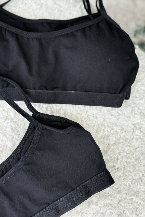 3 PIECE STRECHY BAND PADDED WOMEN BRA BLACK/ E ZEZE - 2