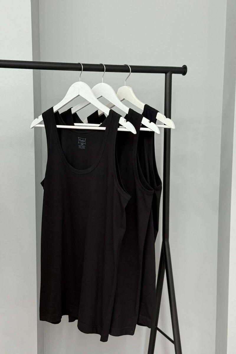 3 PIECES ONE COLOR MEN SINGET BLACK/ E ZEZE - 6