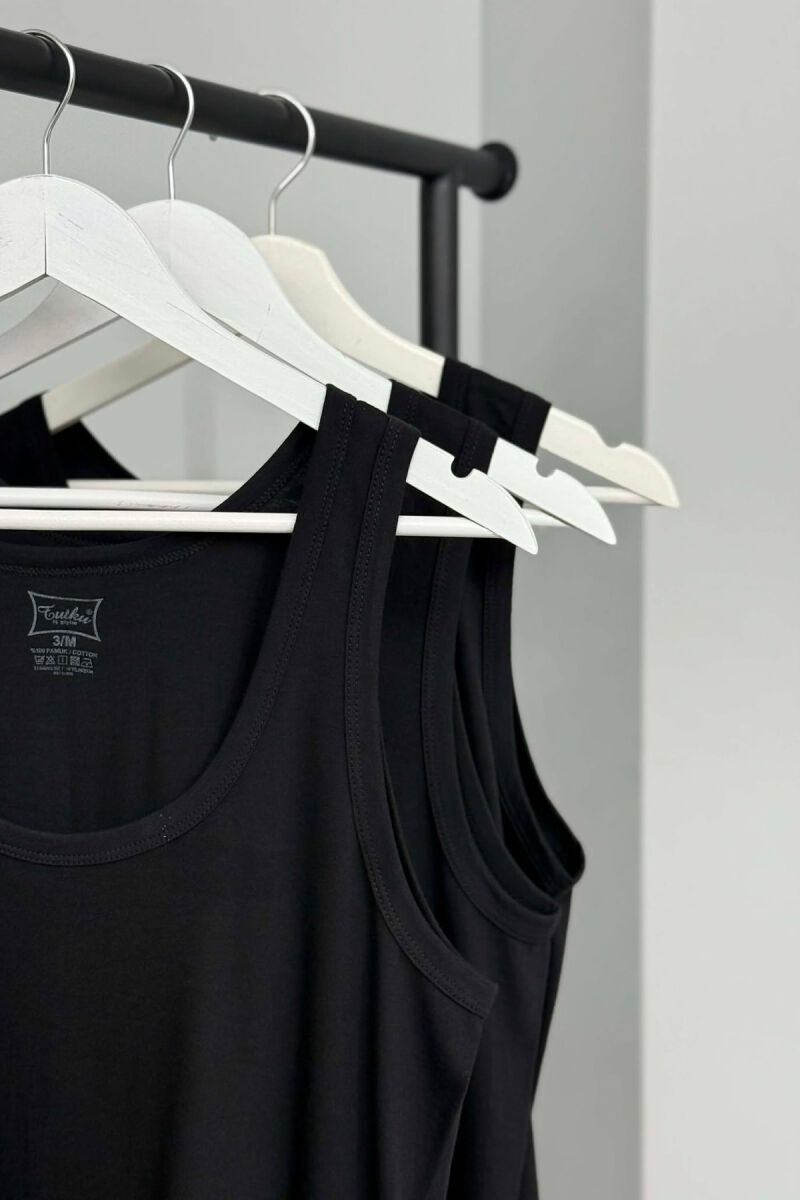 3 PIECES ONE COLOR MEN SINGET BLACK/ E ZEZE - 7