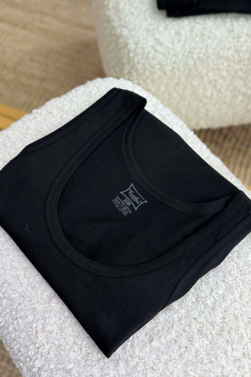 3 PIECES ONE COLOR MEN SINGET BLACK/ E ZEZE - 2