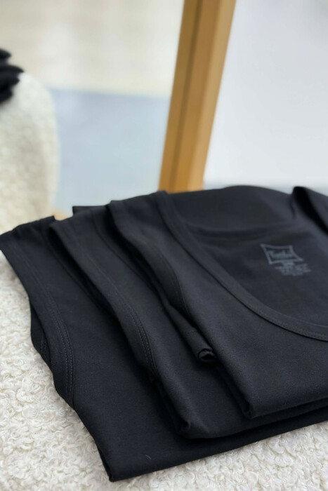 3 PIECES ONE COLOR MEN SINGET BLACK/ E ZEZE - KLAUDIO FASHION