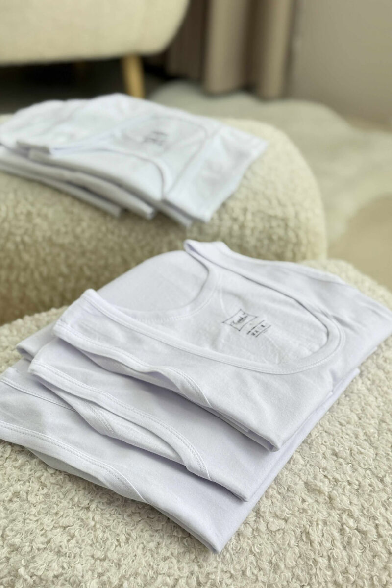 3 PIECES ONE COLOR MEN SINGET WHITE-E BARDHE - 5