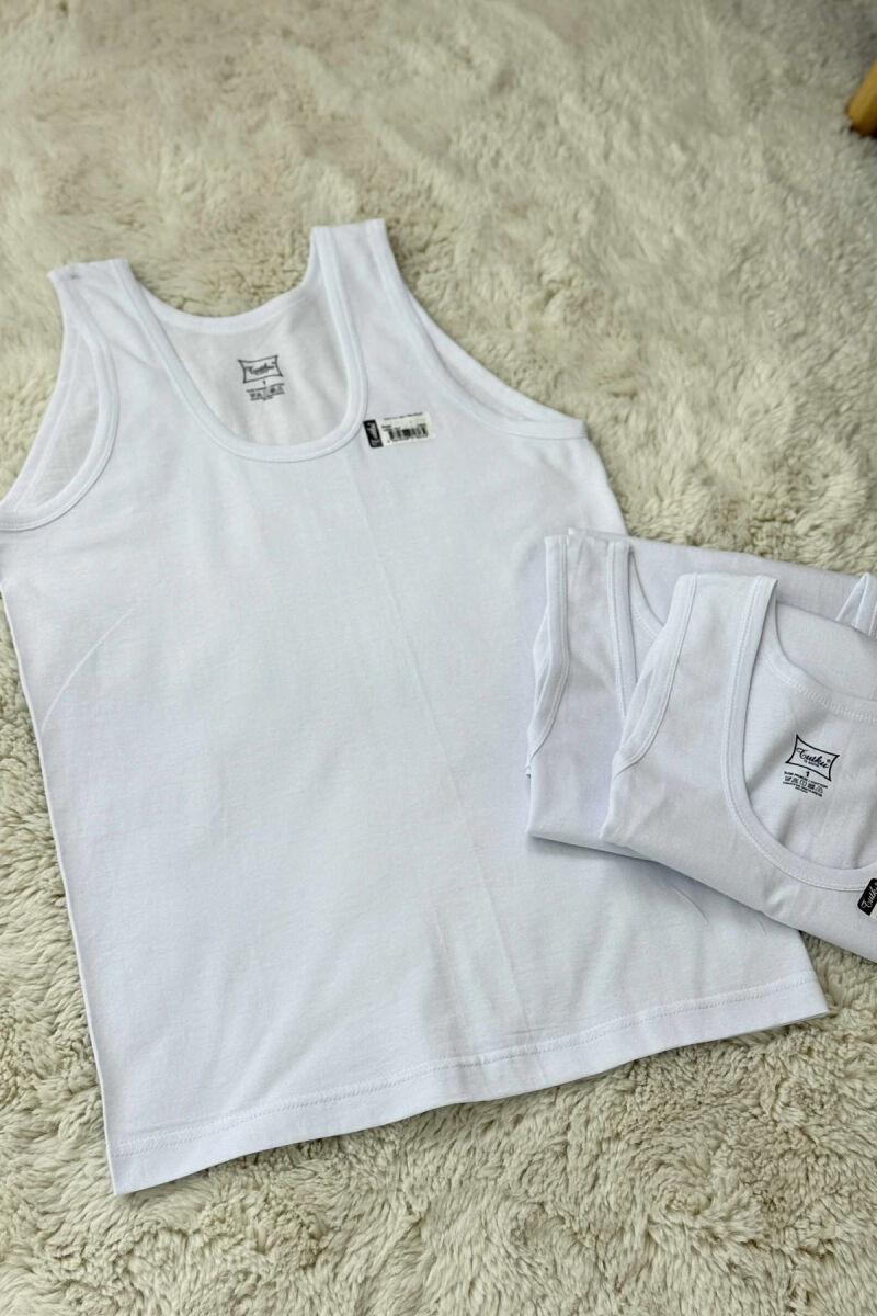 3 PIECES ONE COLOR MEN SINGET WHITE-E BARDHE - 6