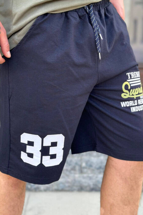 33 FRONT DESIGN MEN SHORTS BLUE-GREEN/BLU-JESHILE - 2