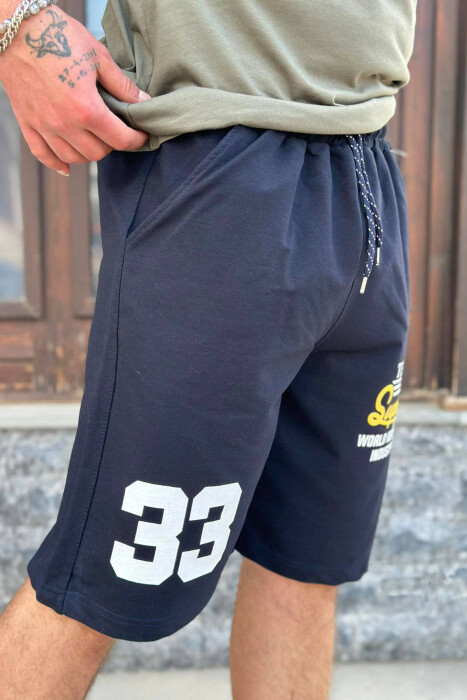 33 FRONT DESIGN MEN SHORTS BLUE-YELLOW/BLVE 