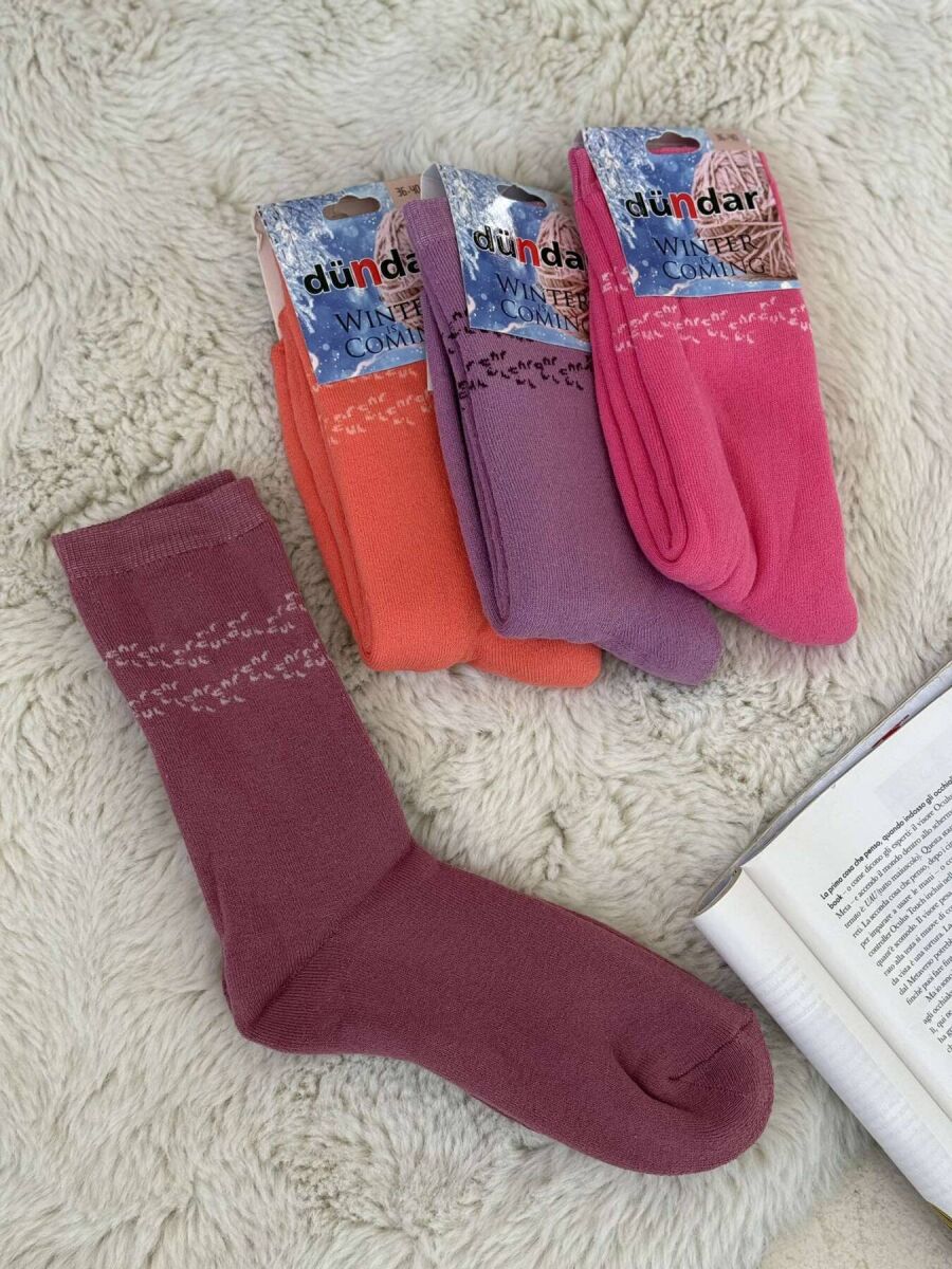 4 PAIR MULTICOLORS WARM WOMEN ANKLE SOCKS MULTIPLE/SHNGJ - 3