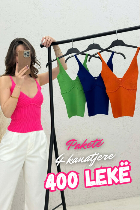 PACK OF 4 PIECES SIMPLE ONE COLOR TANK TOPS MULTIPLE/SHNGJ - 