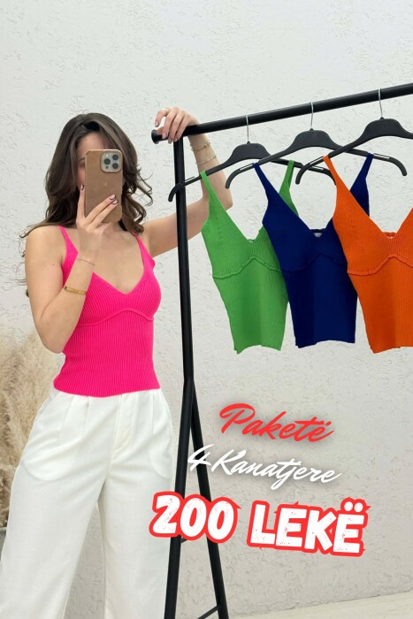 PACK OF 4 PIECES SIMPLE ONE COLOR TANK TOPS MULTIPLE/SHNGJ - 