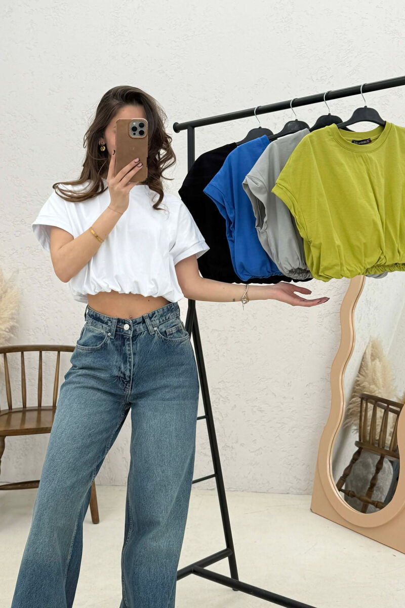 5 PIECE ONE COLOR SIMPLE WOMEN CROP TOP MULTIPLE/SHNGJ - 2
