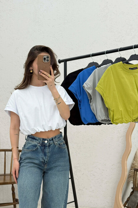 5 PIECE ONE COLOR SIMPLE WOMEN CROP TOP MULTIPLE/SHNGJ - 3