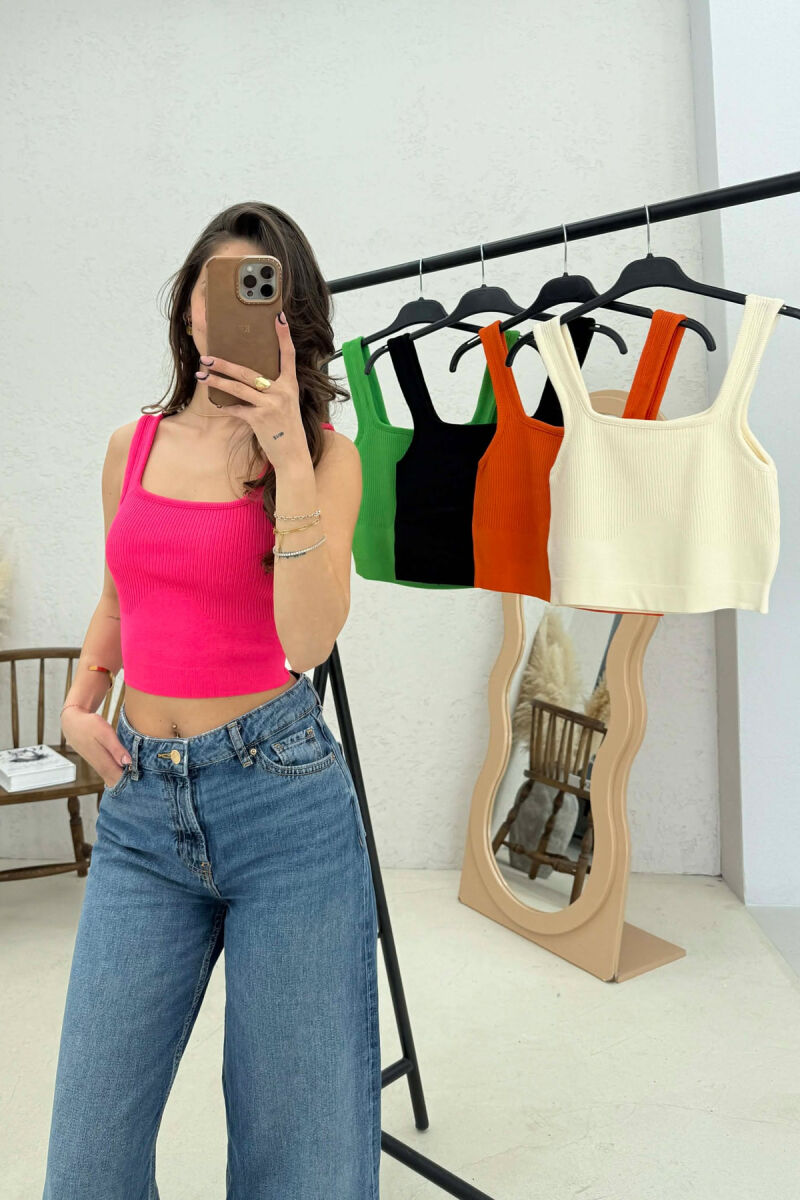 5 PIECE ONE COLOR WOMAN TANK TOPS MULTIPLE/SHNGJ - 5