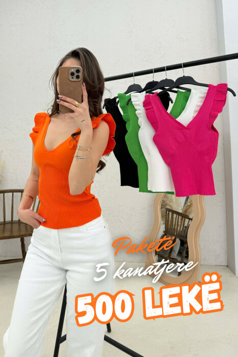 5 PIECE TASSEL WOMEN TANK TOPS MULTIPLE/SHNGJ - KLAUDIO FASHION