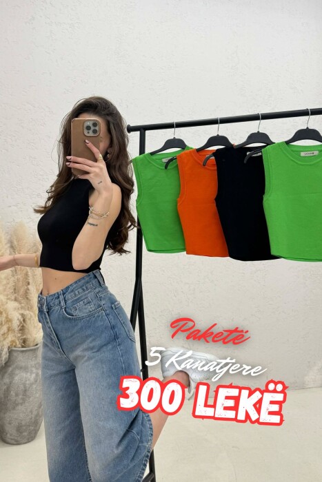 PACK OF 5 PIECES ONE COLOR SIMPLE WOMAN TANK TOPS MULTIPLE/SHNGJ - 