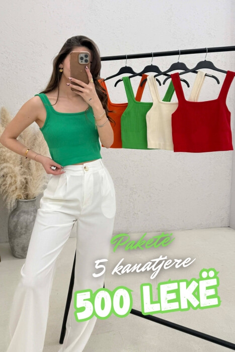 5 PIECES OF ONE COLOR WOMAN TANK TOPS MULTIPLE/SHNGJ - 