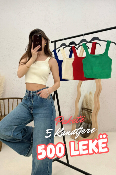 5 PIECES OF SIMPLE WOMEN TANK TOPS MULTIPLE/SHNGJ - KLAUDIO FASHION