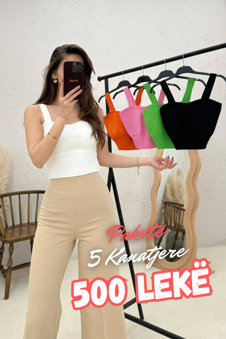 5 PIECES OF SIMPLE WOMEN TANK TOPS MULTIPLE/SHNGJ - KLAUDIO FASHION