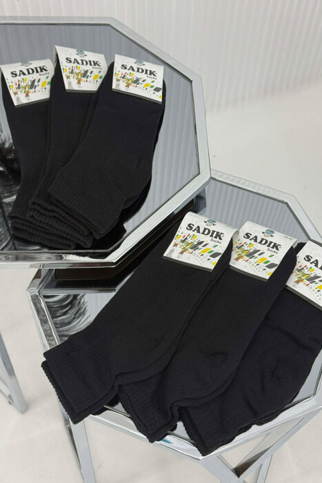 PAKETË ME 6 PALË ÇORAPE TË NGROHTA PËR MESHKUJ NË NGJYRË TË ZEZË - KLAUDIO FASHION