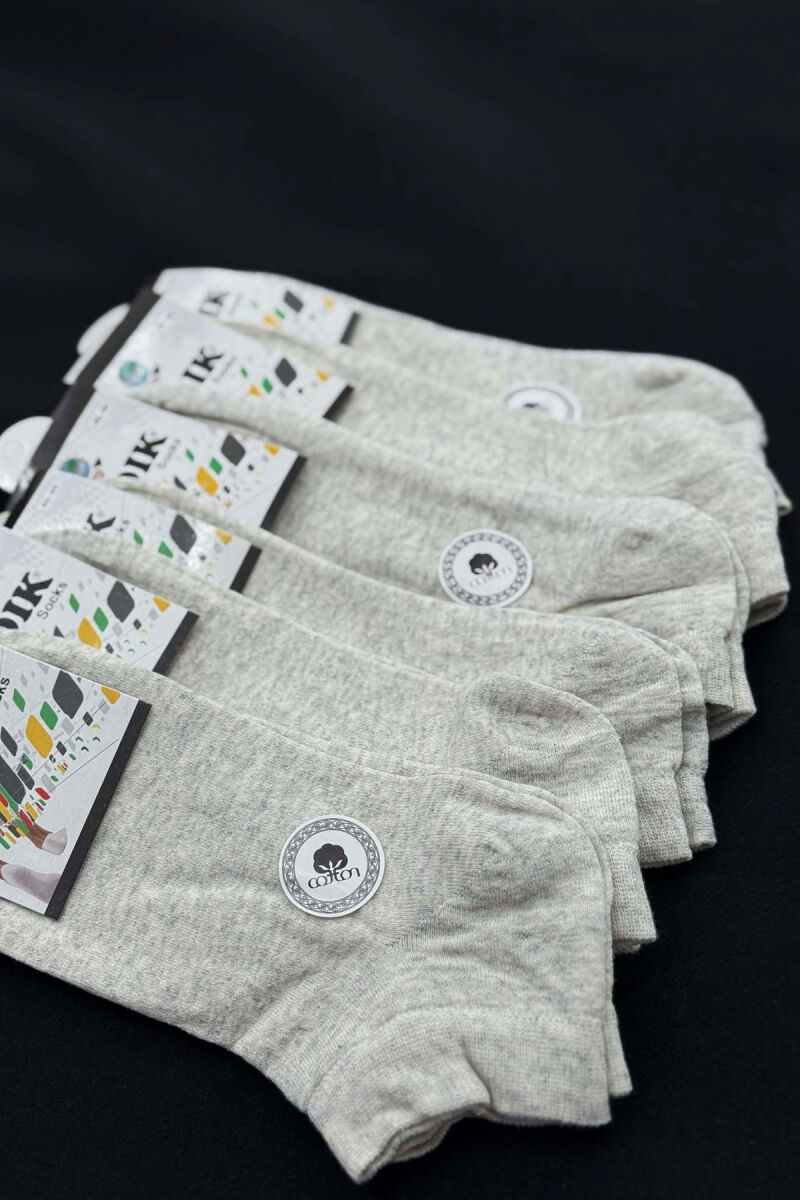 6 PAIR COTTON SHORT MEN SOCKS LIGHT BEIGE/BZHZB - 2