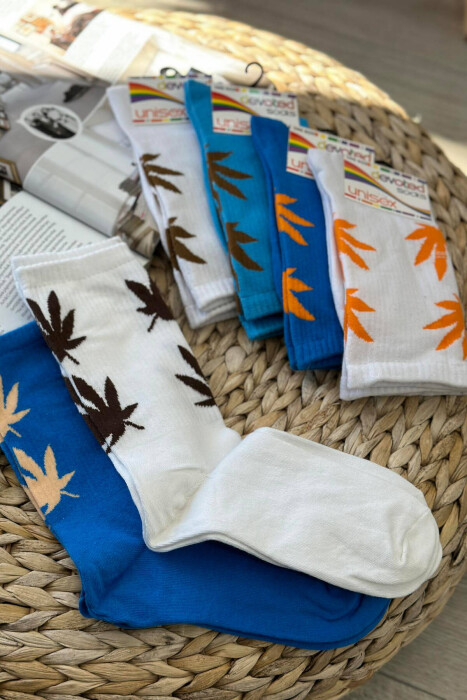 6 PAIR DIFFERENT COLOR UNISEX CREW SOCKS MULTIPLE/SHNGJ - 3