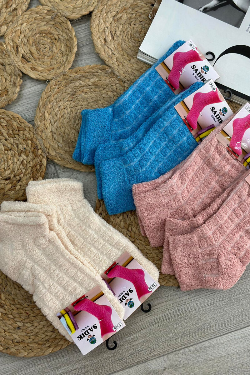 6 PAIR DIFFERENT COLORS WOMAN ANKLE SOCKS MULTIPLE/SHNGJ - 2