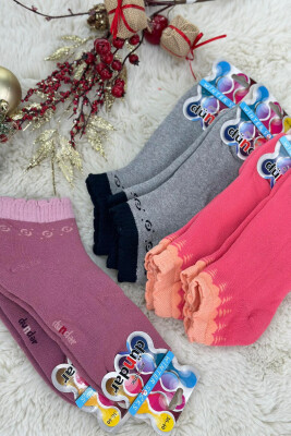 6 PAIR DIFFERENT COLORS WOMAN CREW SOCKS MULTIPLE/SHNGJ 