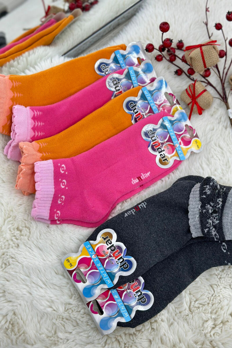 6 PAIR DIFFERENT COLORS WOMAN SOCKS MULTIPLE/SHNGJ - 2