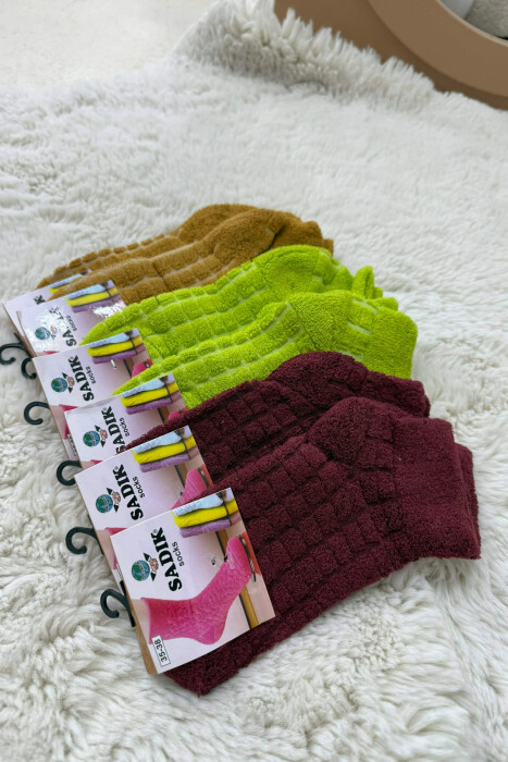 6 PAIR DIFFERENT COLORS WOMEN ANKLE SOCKS MULTIPLE/SHNGJ - KLAUDIO FASHION