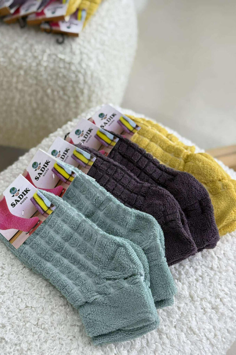 6 PAIR DIFFERENT COLORS WOMEN ANKLE SOCKS MULTIPLE/SHNGJ - 2