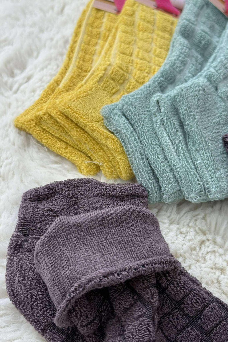 6 PAIR DIFFERENT COLORS WOMEN ANKLE SOCKS MULTIPLE/SHNGJ - 3