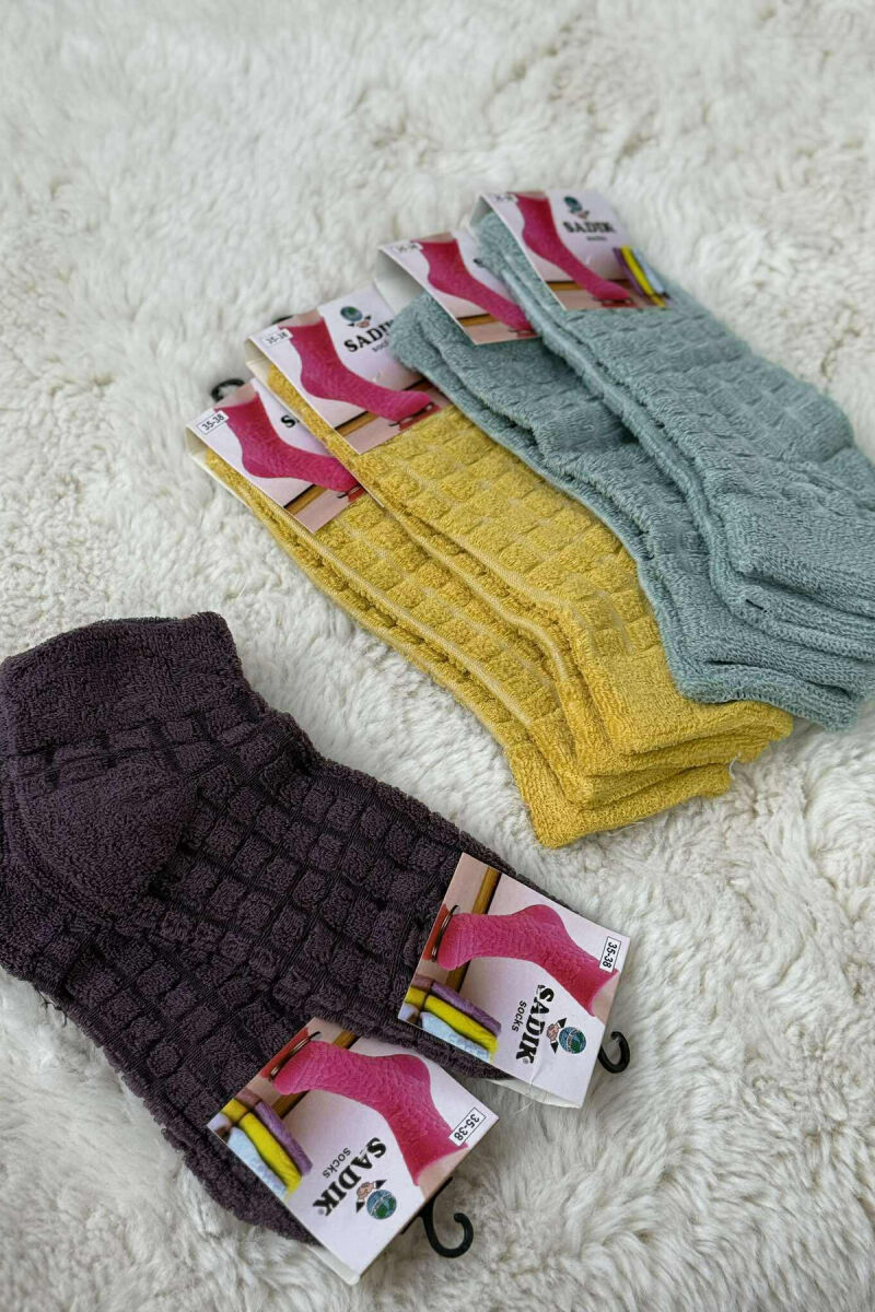 6 PAIR DIFFERENT COLORS WOMEN ANKLE SOCKS MULTIPLE/SHNGJ - 5