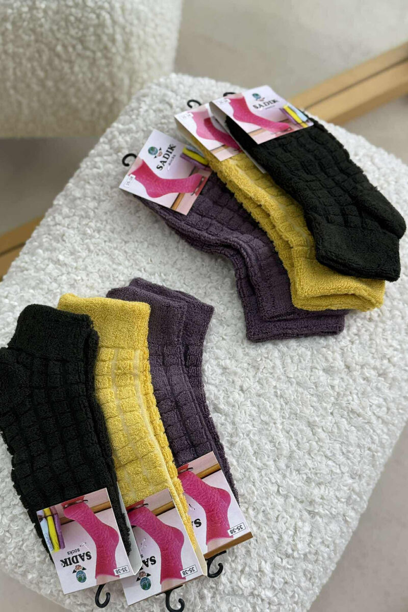 6 PAIR DIFFERENT COLORS WOMEN ANKLE SOCKS MULTIPLE/SHNGJ - 4