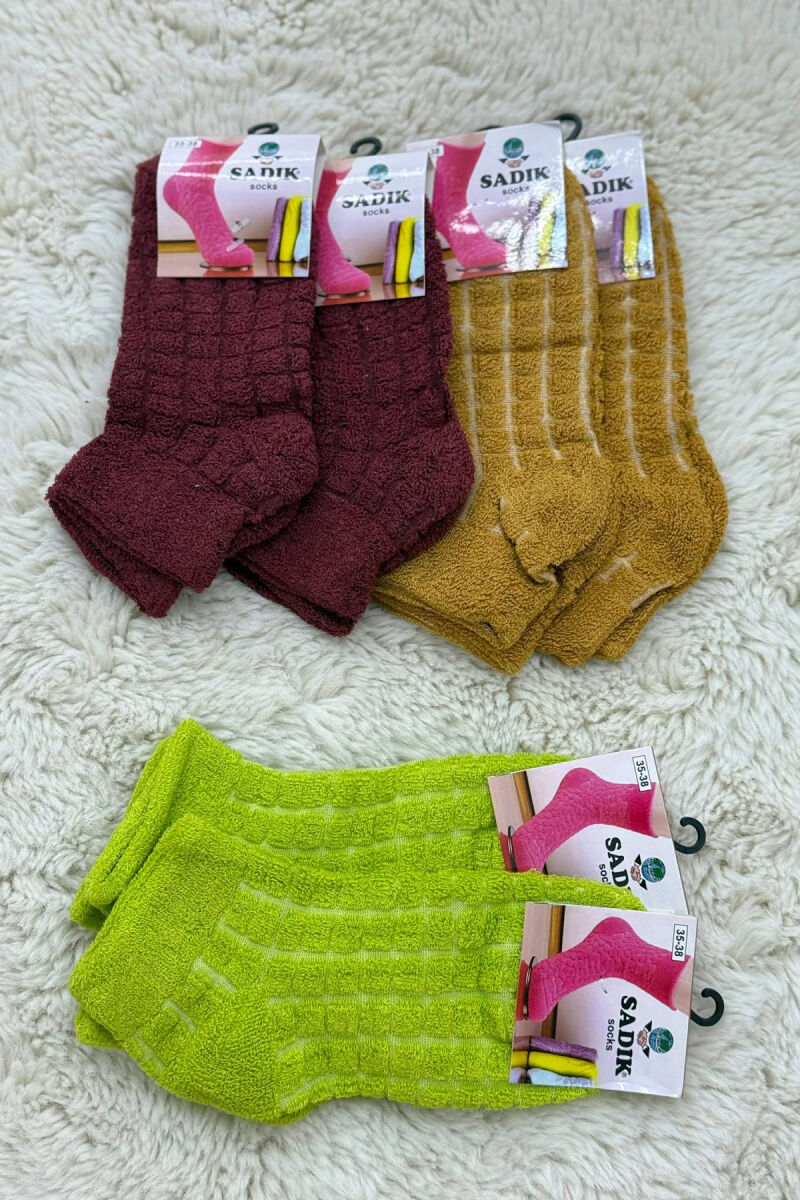 6 PAIR DIFFERENT COLORS WOMEN ANKLE SOCKS MULTIPLE/SHNGJ - 4