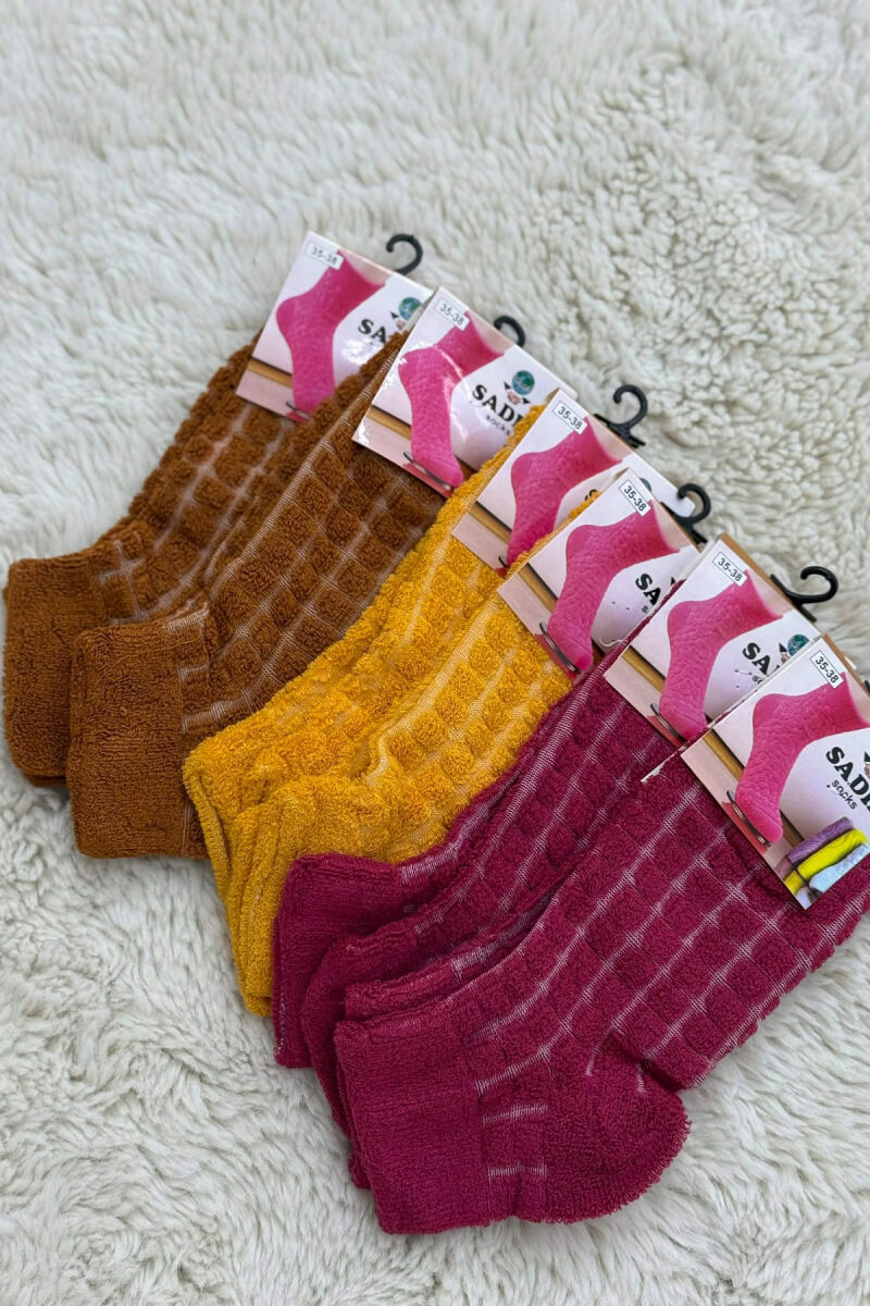 6 PAIR DIFFERENT COLORS WOMEN ANKLE SOCKS MULTIPLE/SHNGJ - 1
