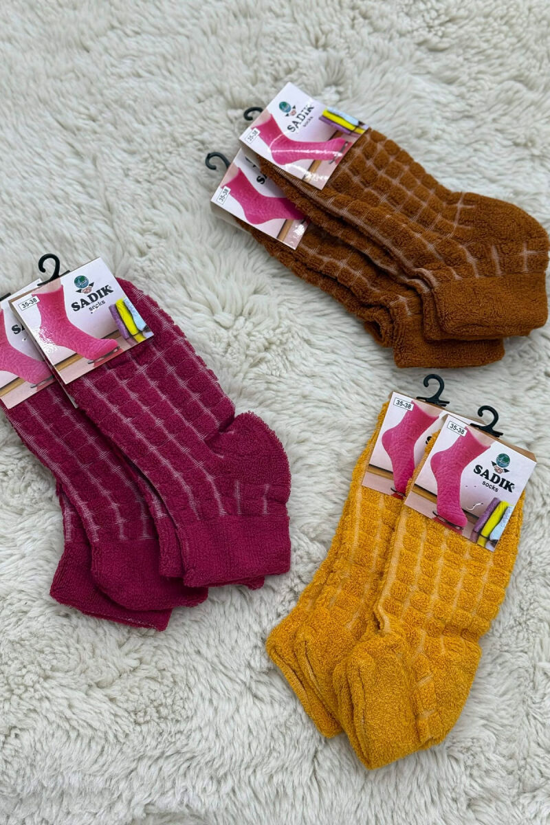 6 PAIR DIFFERENT COLORS WOMEN ANKLE SOCKS MULTIPLE/SHNGJ - 2