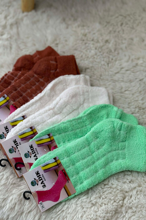 6 PAIR DIFFERENT COLORS WOMEN ANKLE SOCKS MULTIPLE/SHNGJ - 1